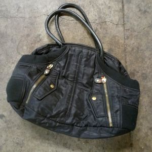 Jean Paul Gaultier black nylon handbag